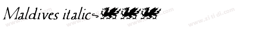 Maldives italic字体转换